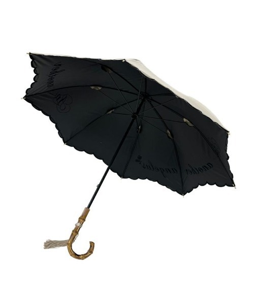 an another angelus（アンアナザーアンジェラス）の「カリグラフィーロゴ刺繍日傘/ananotherangelus（長傘・レディース・ベージュ/ホワイト×ネイビー・FREE）」の10枚目の写真