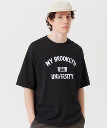 接触冷感 吸水速乾 抗菌消臭 カレッジプリントTシャツ