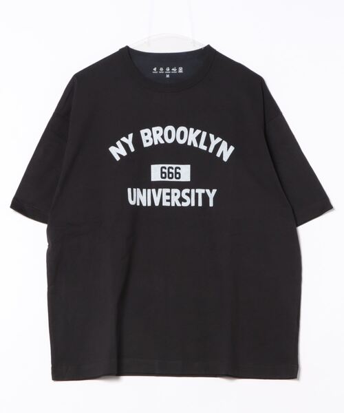 coca(coca)(コカ)の「接触冷感 吸水速乾 抗菌消臭 カレッジプリントTシャツ(Tシャツ/カットソー・メンズ・ホワイト/ブラック・L/M/XL)」の9枚目の写真