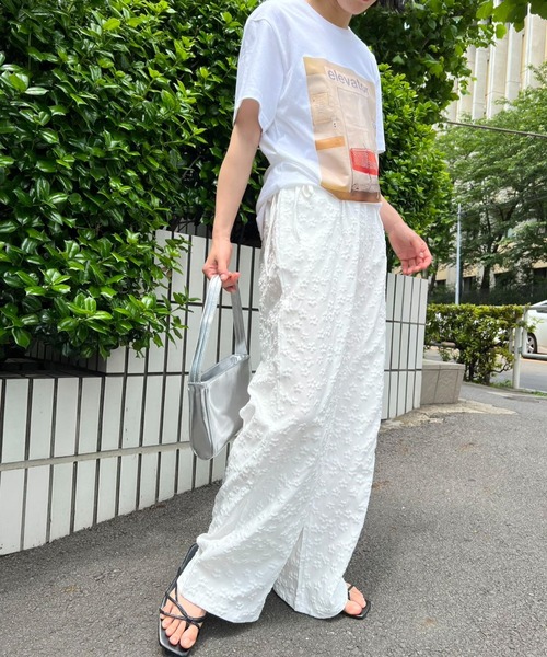 mebole(メボレ)の「ウエストリボンフラワーワイドパンツ(その他パンツ・レディース・クリーム/ブラック/ホワイト・FREE)」の17枚目の写真