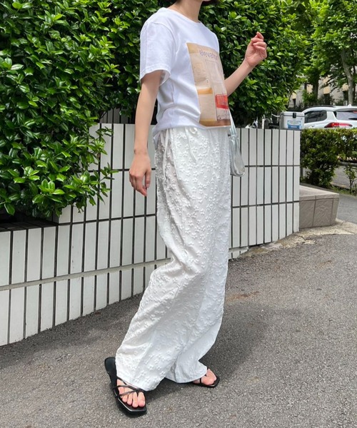 mebole(メボレ)の「ウエストリボンフラワーワイドパンツ(その他パンツ・レディース・クリーム/ブラック/ホワイト・FREE)」の20枚目の写真