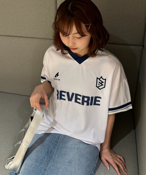 Birthday room（バースデイルーム）の「ユニフォームゲームシャツ/フットボールTシャツ（ポロシャツ・レディース・ネイビー/ホワイト・FREE）」の15枚目の写真