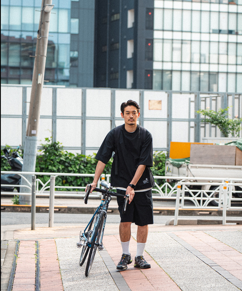 417 EDIFICE（フォーワンセブンエディフィス）の「”ワッシャーナイロン” ラグランTシャツ（Tシャツ/カットソー・メンズ・ブラック・MEDIUM/LARGE/SMALL）」の2枚目の写真