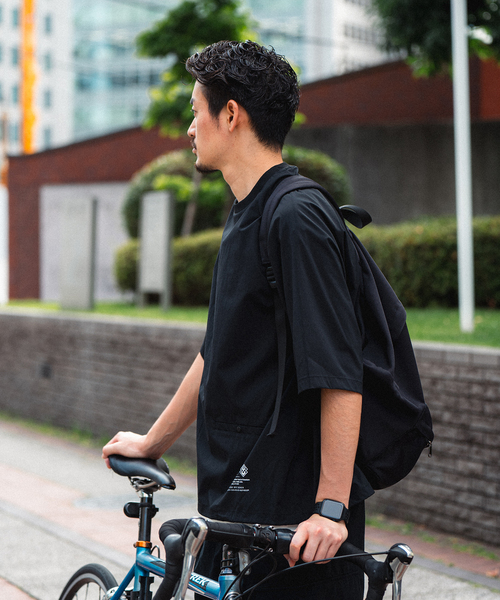 417 EDIFICE（フォーワンセブンエディフィス）の「”ワッシャーナイロン” ラグランTシャツ（Tシャツ/カットソー・メンズ・ブラック・MEDIUM/LARGE/SMALL）」の4枚目の写真