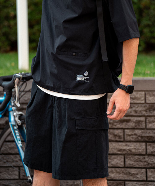 417 EDIFICE（フォーワンセブンエディフィス）の「”ワッシャーナイロン” ラグランTシャツ（Tシャツ/カットソー・メンズ・ブラック・MEDIUM/LARGE/SMALL）」の7枚目の写真