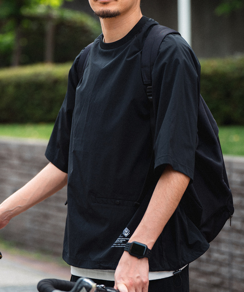 417 EDIFICE（フォーワンセブンエディフィス）の「”ワッシャーナイロン” ラグランTシャツ（Tシャツ/カットソー・メンズ・ブラック・MEDIUM/LARGE/SMALL）」の8枚目の写真