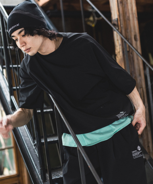 417 EDIFICE（フォーワンセブンエディフィス）の「”ワッシャーナイロン” ラグランTシャツ（Tシャツ/カットソー・メンズ・ブラック・MEDIUM/LARGE/SMALL）」の10枚目の写真