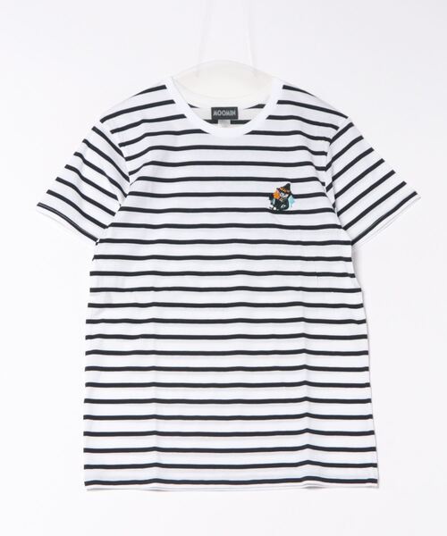 MOOMIN / ムーミン ケサクッカ 刺繍 ボーダー TEE Tシャツ