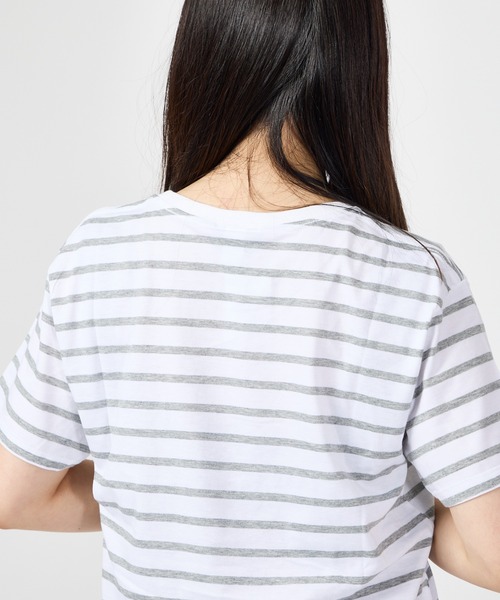MOOMIN(ムーミン)の「MOOMIN / ムーミン ケサクッカ 刺繍 ボーダー TEE Tシャツ BORDER TEE WNI(Tシャツ/カットソー・レディース・ネイビー/ブラック/グレー・FREE)」の13枚目の写真