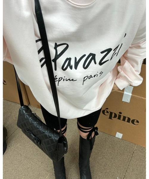 ÉPINE PARIS embroidery sweat gray×white | épine