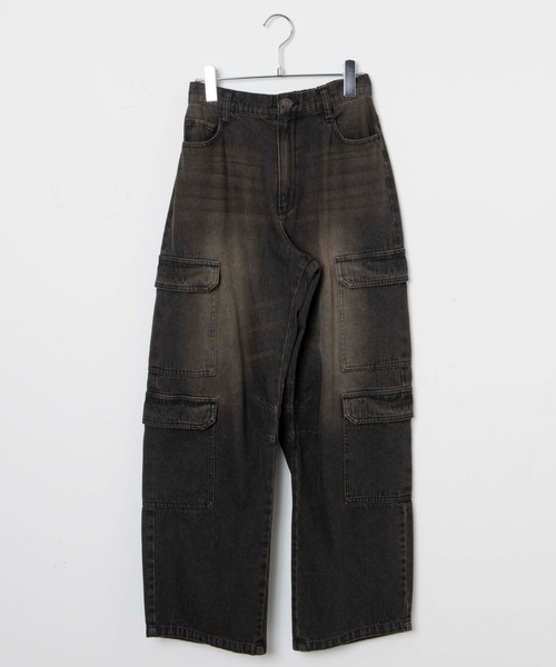 WEGO（ウィゴー）の「WEGO/ヴィンテージウォッシュデニムカーブカーゴパンツ（デニムパンツ・レディース・ブルー系1/ブラック/ライトインディゴブルー・MEDIUM/SMALL）」の21枚目の写真