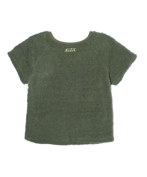 X-girl（エックスガール）の「TELLY CLOTH TEARDROP S/S TOP（Tシャツ/カットソー・レディース・ブラック/オリーブ/パープル・S/M）」の12枚目の写真