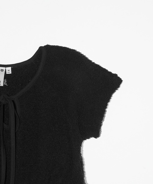 X-girl（エックスガール）の「TELLY CLOTH TEARDROP S/S TOP（Tシャツ/カットソー・レディース・ブラック/オリーブ/パープル・S/M）」の16枚目の写真