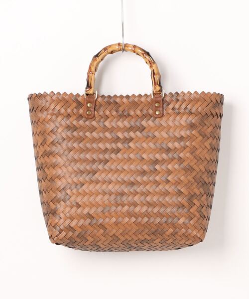 Paradise Picnic（パラダイスピクニック）の「バンブーハンドルかごバッグ（かごバッグ・レディース・ブラック/ブラウン/ベージュ・FREE）」の7枚目の写真