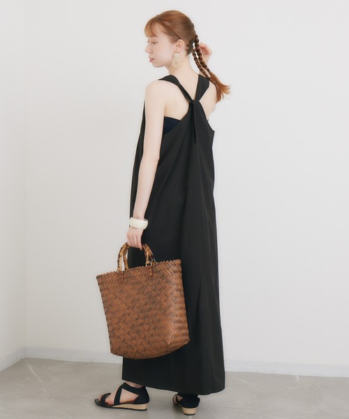 Paradise Picnic（パラダイスピクニック）の「バンブーハンドルかごバッグ（かごバッグ・レディース・ブラック/ブラウン/ベージュ・FREE）」の18枚目の写真