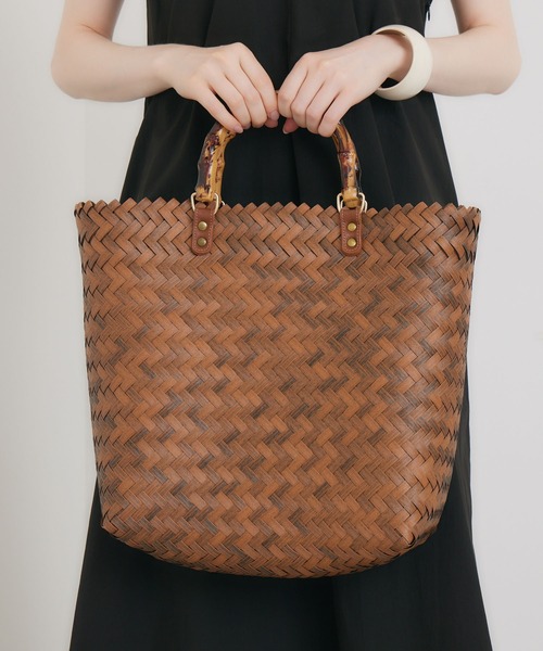 Paradise Picnic（パラダイスピクニック）の「バンブーハンドルかごバッグ（かごバッグ・レディース・ブラック/ブラウン/ベージュ・FREE）」の19枚目の写真