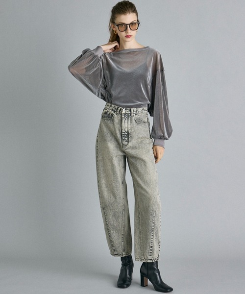 INED CLARO（イネドクラロ）の「カーブデニムパンツ【セットアップ対応】（デニムパンツ・レディース・ブルー/グレー・9号/7号）」の12枚目の写真