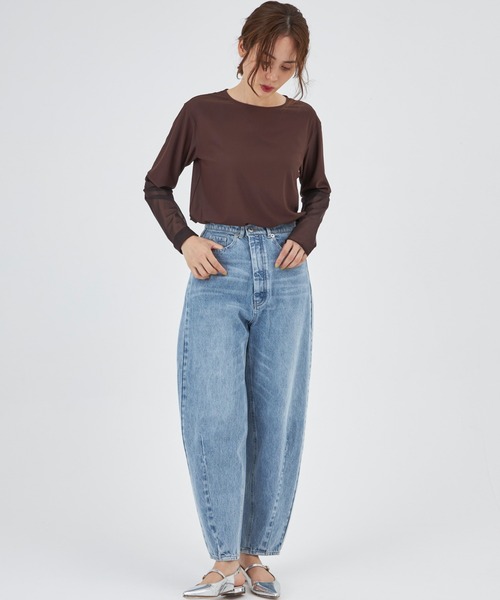 INED CLARO（イネドクラロ）の「カーブデニムパンツ【セットアップ対応】（デニムパンツ・レディース・ブルー/グレー・9号/7号）」の18枚目の写真