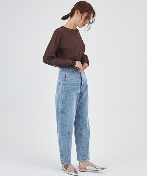 INED CLARO（イネドクラロ）の「カーブデニムパンツ【セットアップ対応】（デニムパンツ・レディース・ブルー/グレー・9号/7号）」の19枚目の写真