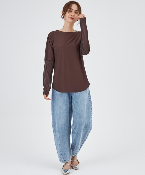 INED CLARO（イネドクラロ）の「カーブデニムパンツ【セットアップ対応】（デニムパンツ・レディース・ブルー/グレー・9号/7号）」の21枚目の写真