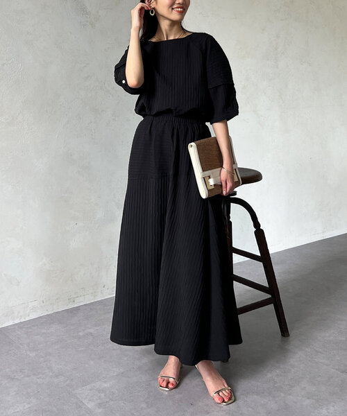 Chez toi(シェトワ)の「SET/前後2WAY綾織ランタンスリーブブラウス(シャツ/ブラウス・レディース・オレンジ/ブラック/オフホワイト・FREE)」の20枚目の写真