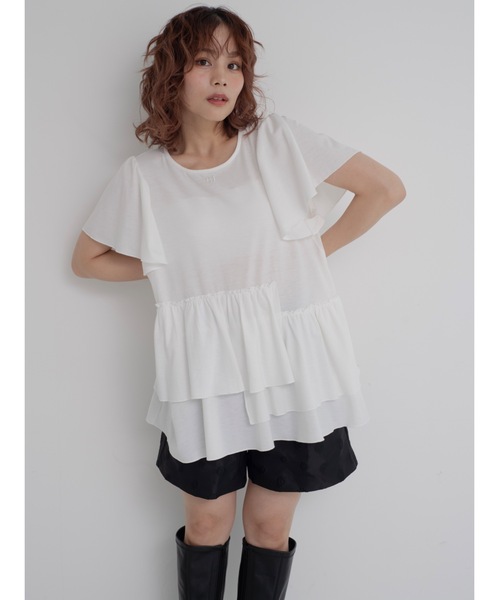 sidefrill loose pants【低身長~高身長】（スラックス