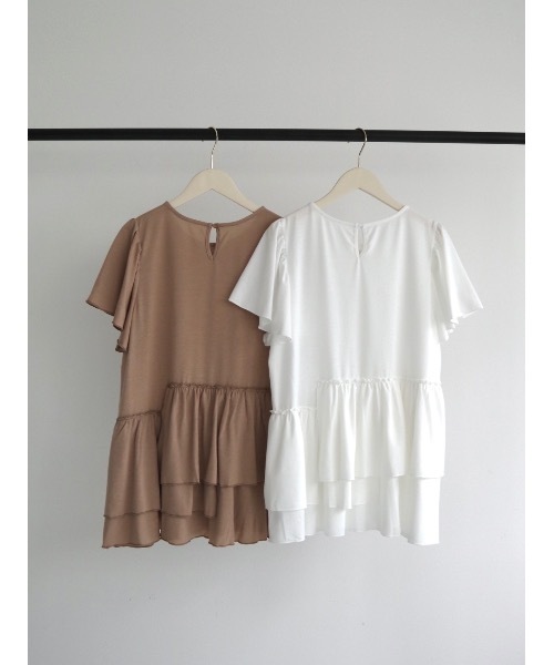 JUMELLE(ジュメロ)の「switch flare cutsew(Tシャツ/カットソー・レディース・ベージュ/ホワイト・FREE)」の7枚目の写真