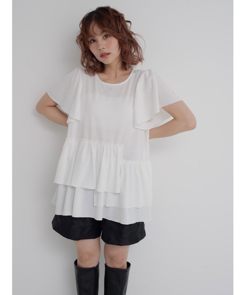 JUMELLE(ジュメロ)の「switch flare cutsew(Tシャツ/カットソー・レディース・ベージュ/ホワイト・FREE)」の9枚目の写真