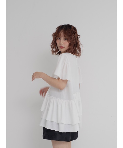 JUMELLE(ジュメロ)の「switch flare cutsew(Tシャツ/カットソー・レディース・ベージュ/ホワイト・FREE)」の11枚目の写真