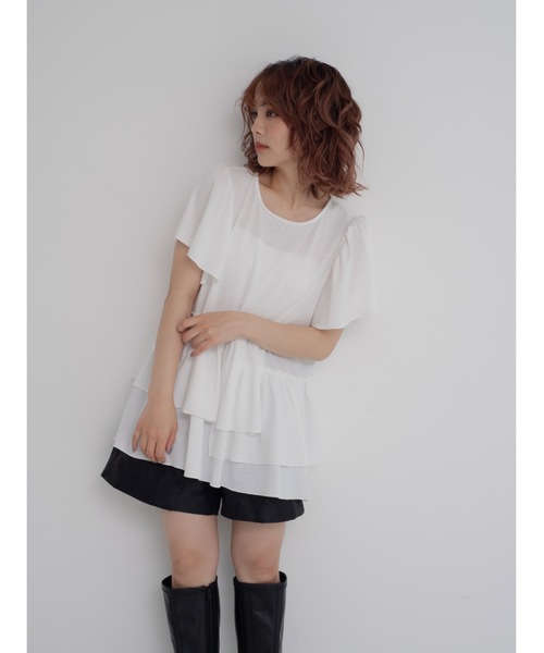 JUMELLE(ジュメロ)の「switch flare cutsew(Tシャツ/カットソー・レディース・ベージュ/ホワイト・FREE)」の17枚目の写真