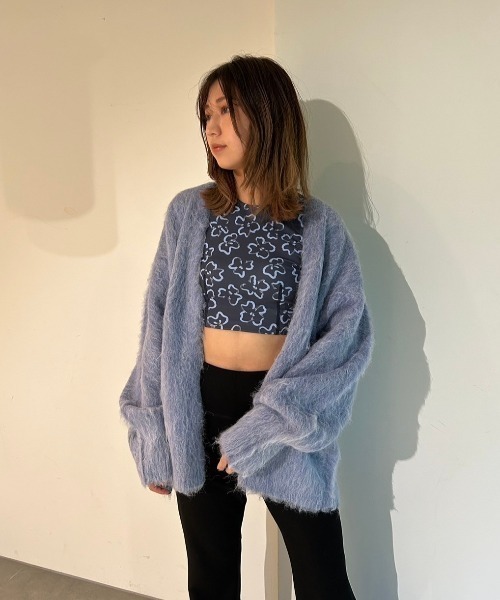 emmi（エミ）の「eco ドローウィングブラトップ（Tシャツ/カットソー・レディース・オフホワイト/ネイビー・1/0）」の2枚目の写真