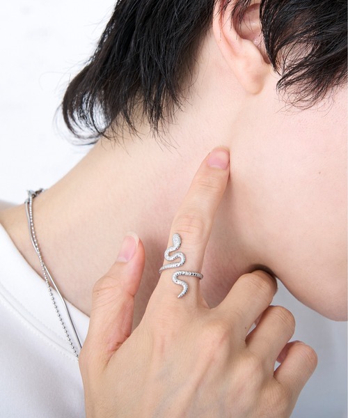 Ellno Loset(エルノロゼット)の「スネイクリング(リング・メンズ・シルバー・FREE)」の1枚目の写真