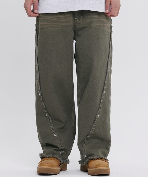 ROMANTIC CROWN（ロマンティッククラウン）の「A'GEM/9 × .kom 『ROMANTIC CROWN/ロマンティック クラウン』 WESTERN WORKPANTS/ウェスタンワークパンツ（その他パンツ・メンズ・カーキ/ブラック・M）」の3枚目の写真