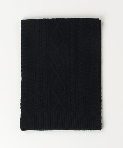 RRL（ダブル アール エル）の「（限定コレクション）アランニット ウールカシミヤ マフラー（マフラー・メンズ・ブラック系1・ONE）」の5枚目の写真