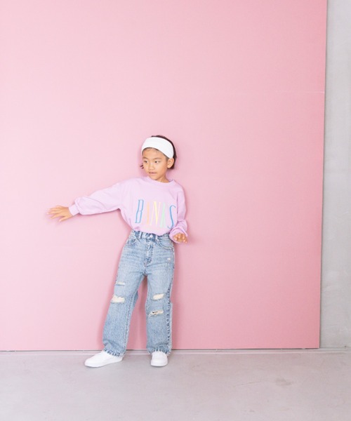 LOWRYS FARM（ローリーズファーム）の「プリントＢＩＧTシャツロングスリーブ　 142528（Tシャツ/カットソー・キッズ・ホワイト/パープル/チャコールグレー/グレー・110cm/120cm/130cm/140cm/150cm）」の20枚目の写真