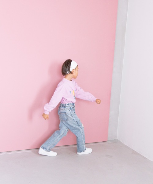 LOWRYS FARM（ローリーズファーム）の「プリントＢＩＧTシャツロングスリーブ　 142528（Tシャツ/カットソー・キッズ・ホワイト/パープル/チャコールグレー/グレー・110cm/120cm/130cm/140cm/150cm）」の15枚目の写真