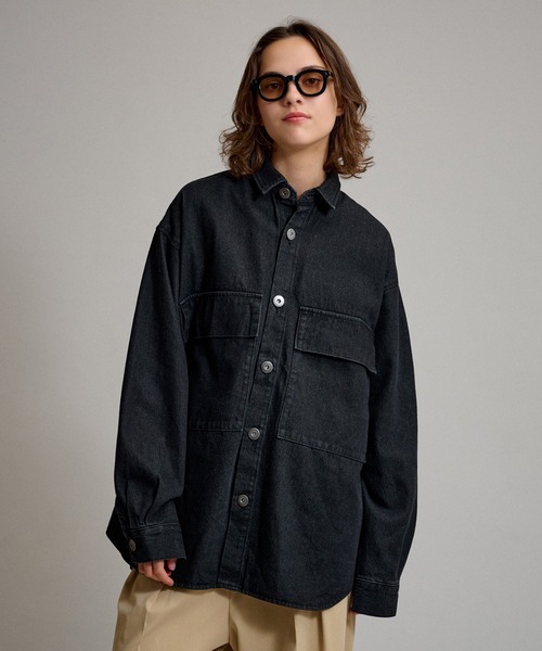 WETTEMPT(ウィテンプト)の「BIG POCKET DENIM SHIRT / ビッグポケットデニムシャツ(シャツ/ブラウス・メンズ・インディゴブルー/ブラック/サックスブルー・MEDIUM/LARGE)」の2枚目の写真