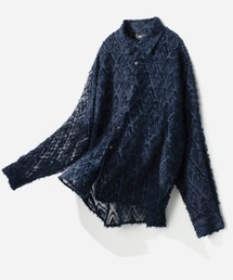 HARE | 【SET UP対応】シアーシャギージャガードシャツ(HARE)(シャツ/ブラウス)