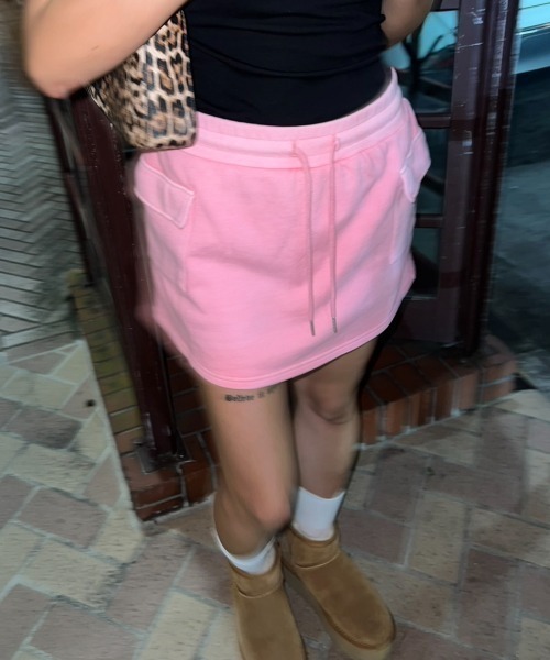 BLONDEY(ブロンディ)の「【インナー付き】ピグメントスウェットカーゴミニスカート(スカート・レディース・ピンク/グレー/チャコールグレー・SMALL/MEDIUM)」の14枚目の写真