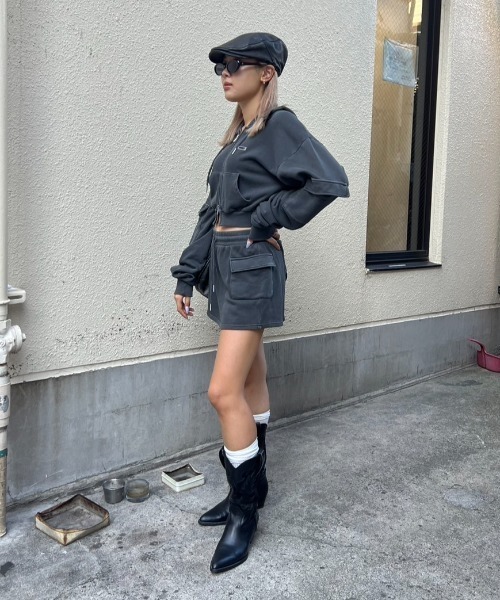 BLONDEY(ブロンディ)の「【インナー付き】ピグメントスウェットカーゴミニスカート(スカート・レディース・ピンク/グレー/チャコールグレー・SMALL/MEDIUM)」の12枚目の写真