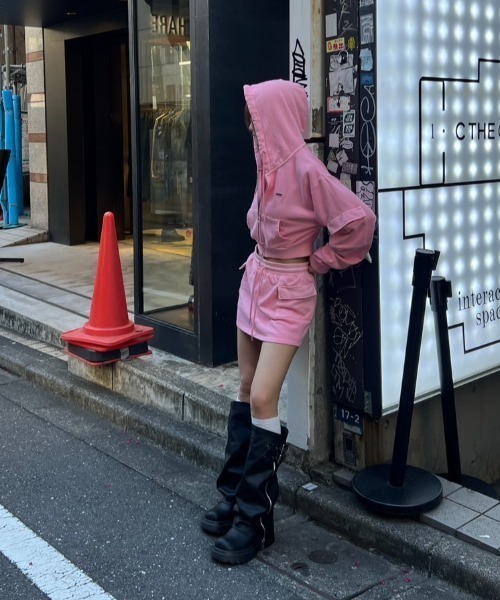 BLONDEY(ブロンディ)の「【インナー付き】ピグメントスウェットカーゴミニスカート(スカート・レディース・ピンク/グレー/チャコールグレー・SMALL/MEDIUM)」の20枚目の写真