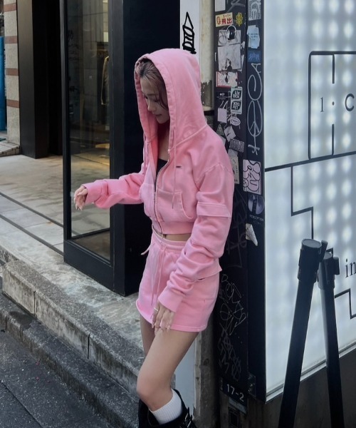 BLONDEY(ブロンディ)の「【インナー付き】ピグメントスウェットカーゴミニスカート(スカート・レディース・ピンク/グレー/チャコールグレー・SMALL/MEDIUM)」の21枚目の写真