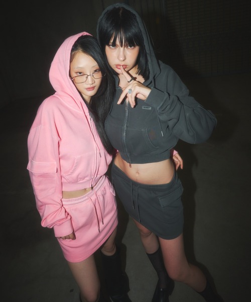 BLONDEY(ブロンディ)の「【インナー付き】ピグメントスウェットカーゴミニスカート(スカート・レディース・ピンク/グレー/チャコールグレー・SMALL/MEDIUM)」の22枚目の写真