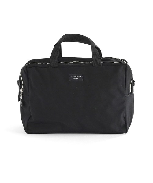 STANDARD SUPPLY(スタンダードサプライ)の「スタンダードサプライ / SIMPLICITY シンプリシティ / 2R SQUARE POUCH L 2ルームスクエアポーチL(ハンドバッグ・レディース・グレー/ダークパープル/ブラック/ダークネイビー/グリーン/サンドベージュ/モカ/ブルー/チャコールグレー/レッド/マスタード・FREE)」の2枚目の写真