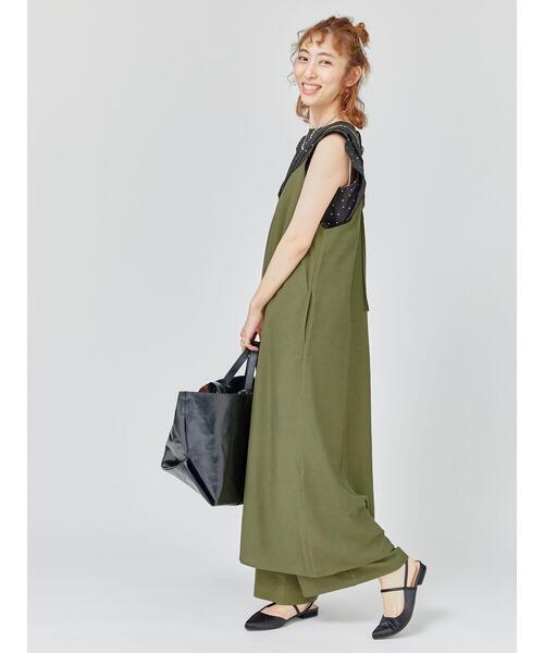 Lugnoncure（ルノンキュール）の「麻風キャミワンピース（ワンピース・レディース・ブラック/カーキ/モカ・F）」の16枚目の写真