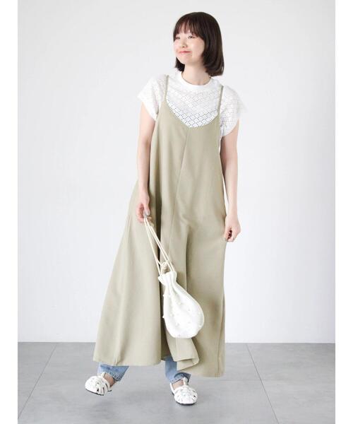 Lugnoncure（ルノンキュール）の「麻風キャミワンピース（ワンピース・レディース・ブラック/カーキ/モカ・F）」の14枚目の写真