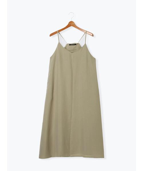 Lugnoncure（ルノンキュール）の「麻風キャミワンピース（ワンピース・レディース・ブラック/カーキ/モカ・F）」の11枚目の写真