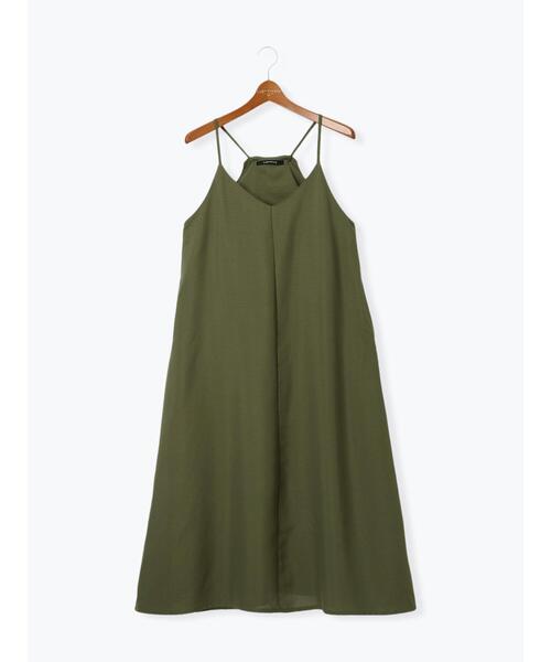 Lugnoncure（ルノンキュール）の「麻風キャミワンピース（ワンピース・レディース・ブラック/カーキ/モカ・F）」の10枚目の写真