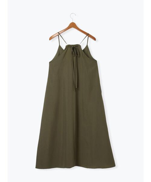 Lugnoncure（ルノンキュール）の「麻風キャミワンピース（ワンピース・レディース・ブラック/カーキ/モカ・F）」の9枚目の写真