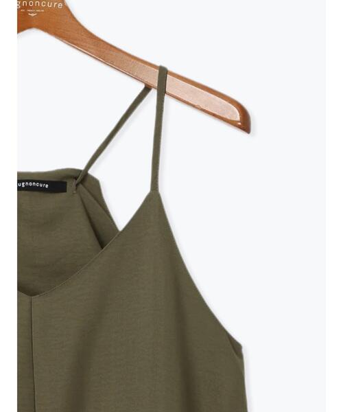 Lugnoncure（ルノンキュール）の「麻風キャミワンピース（ワンピース・レディース・ブラック/カーキ/モカ・F）」の7枚目の写真